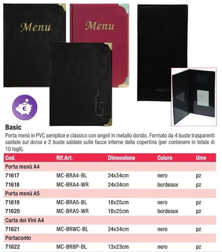 Porta menu basic - menu', securit